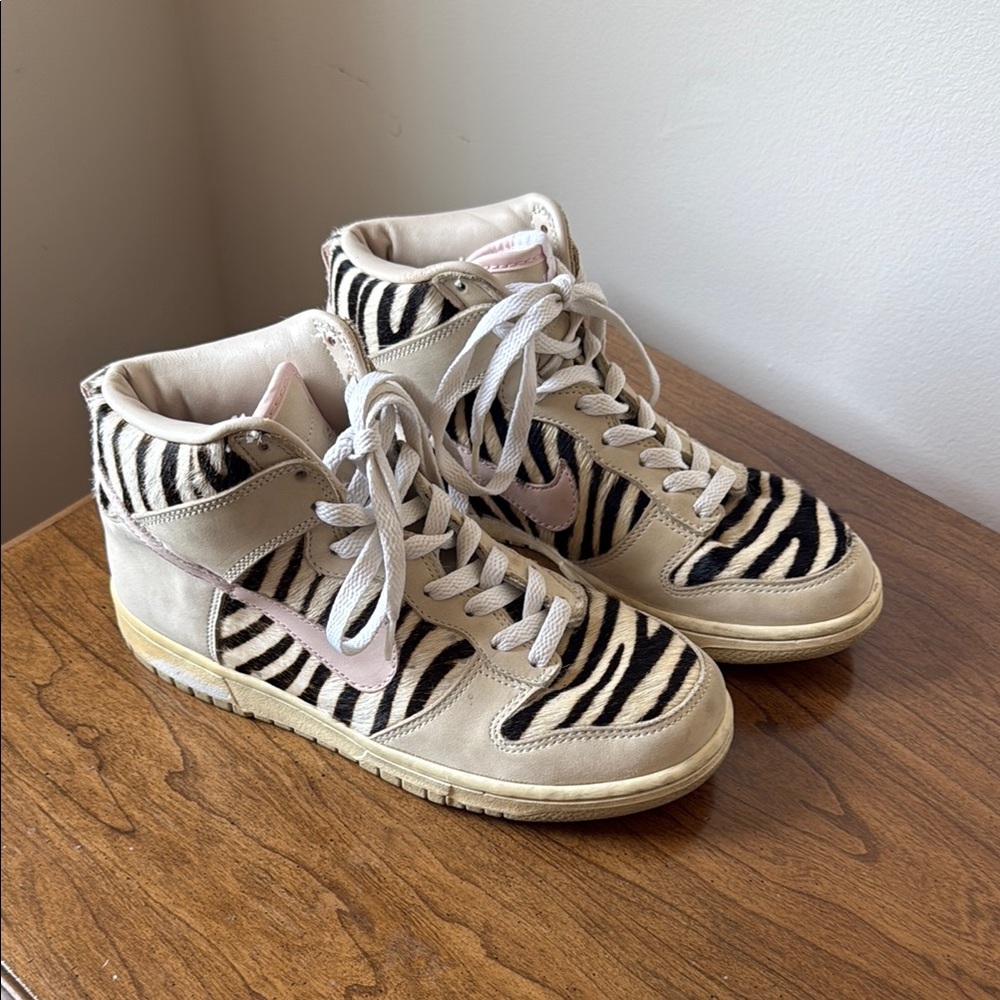 Nike Zebra Print High-Top Sneakers